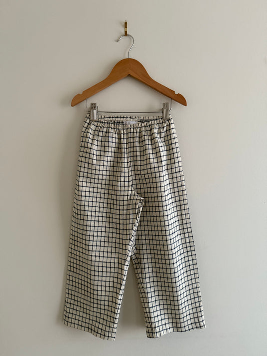 per se pants organic cotton blue check